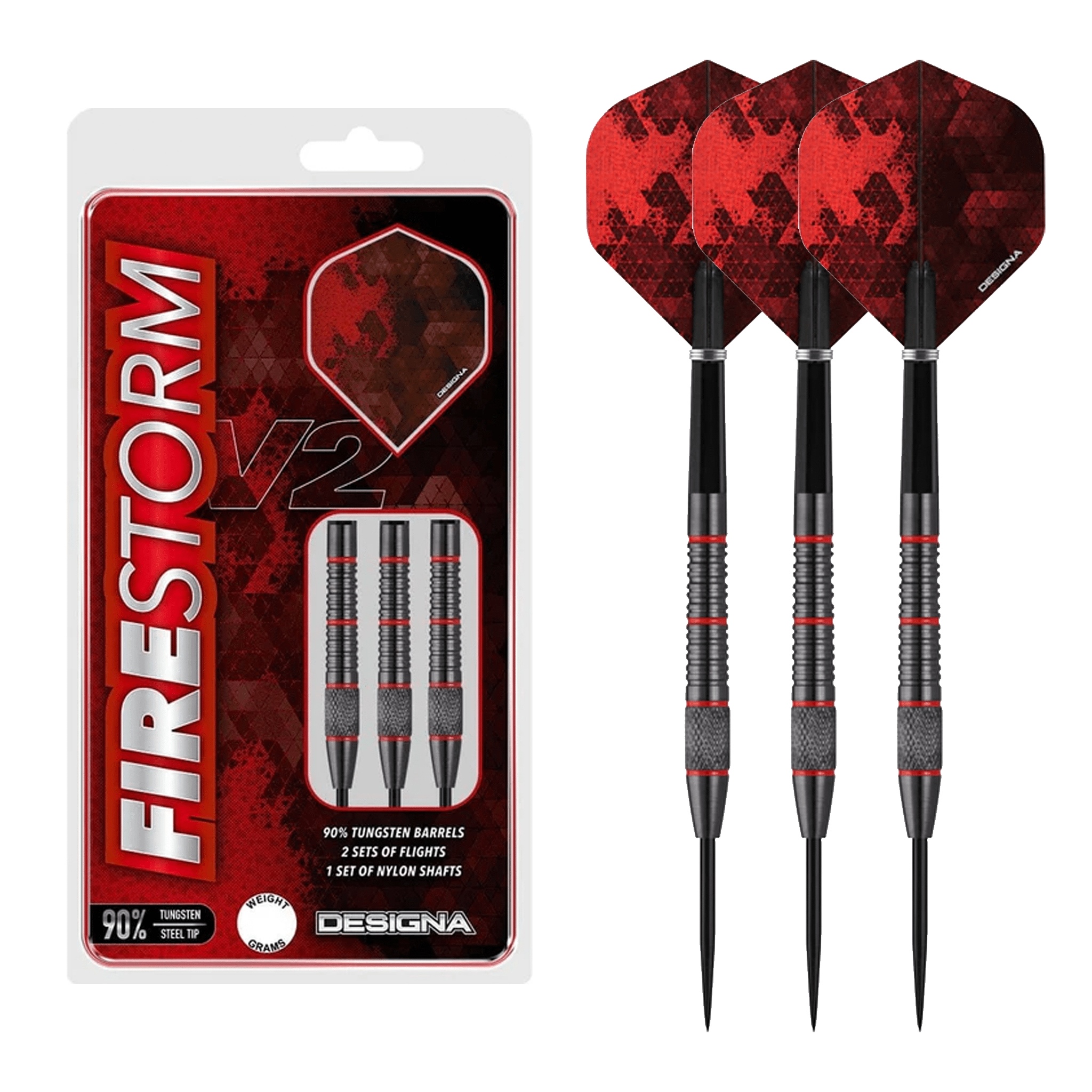 Winmau Firestorm 90% Steel Tip Darts