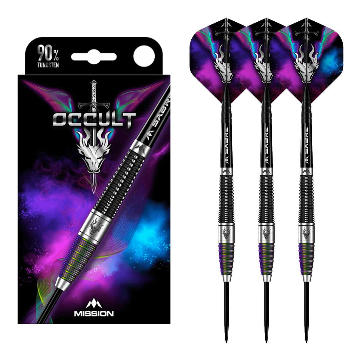 Buy Mission Occult 90 Tungsten Steel Tip Darts from Darts Online