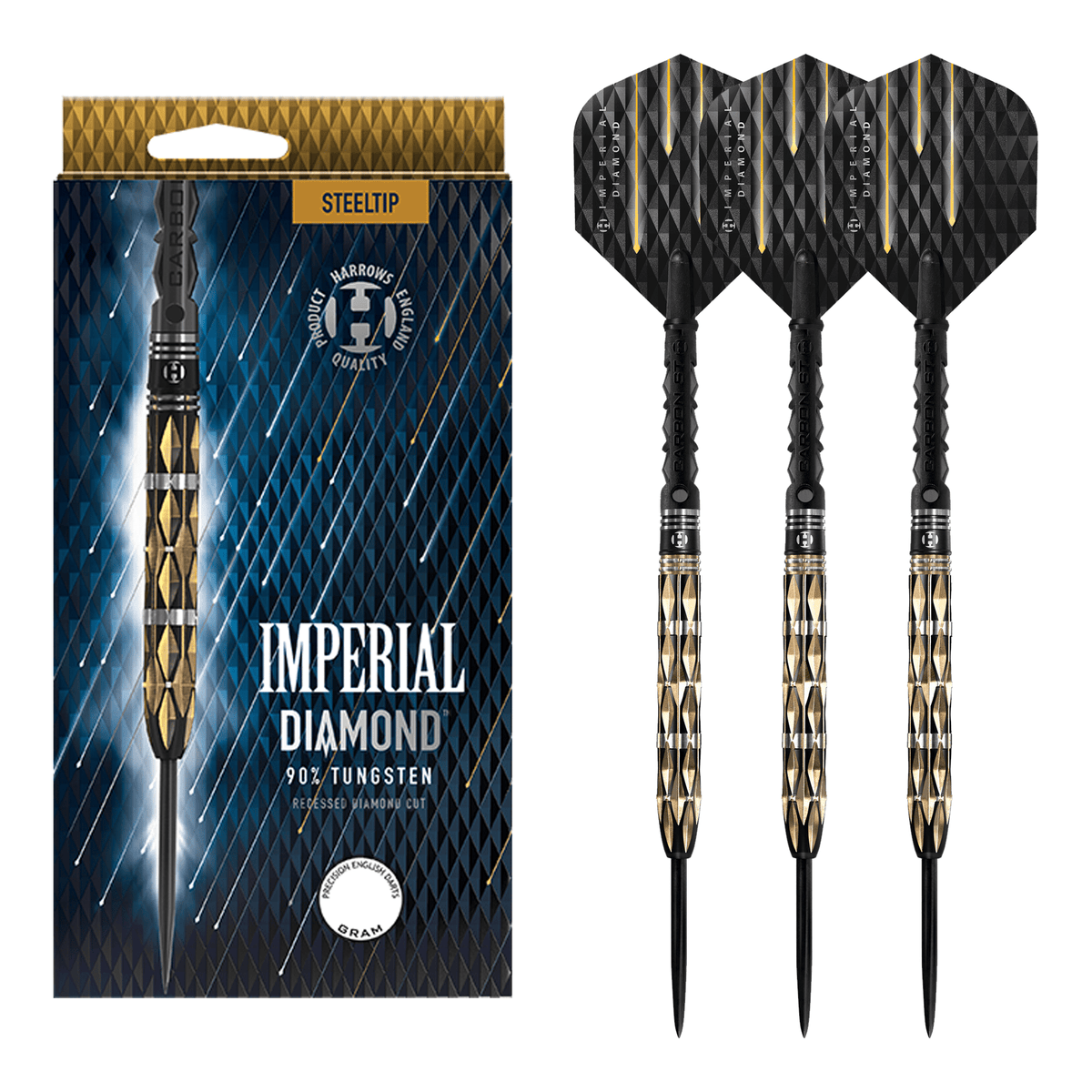 Buy Harrows Imperial Diamond 90 Tungsten Steel Tip Darts from Darts Online