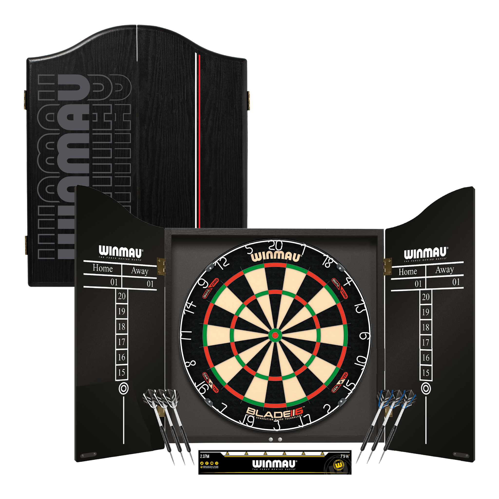 Winmau Blade 6 Professional Darts Set - Complete Darts Set Blade 6 Dual Core / Pro-Line Boards