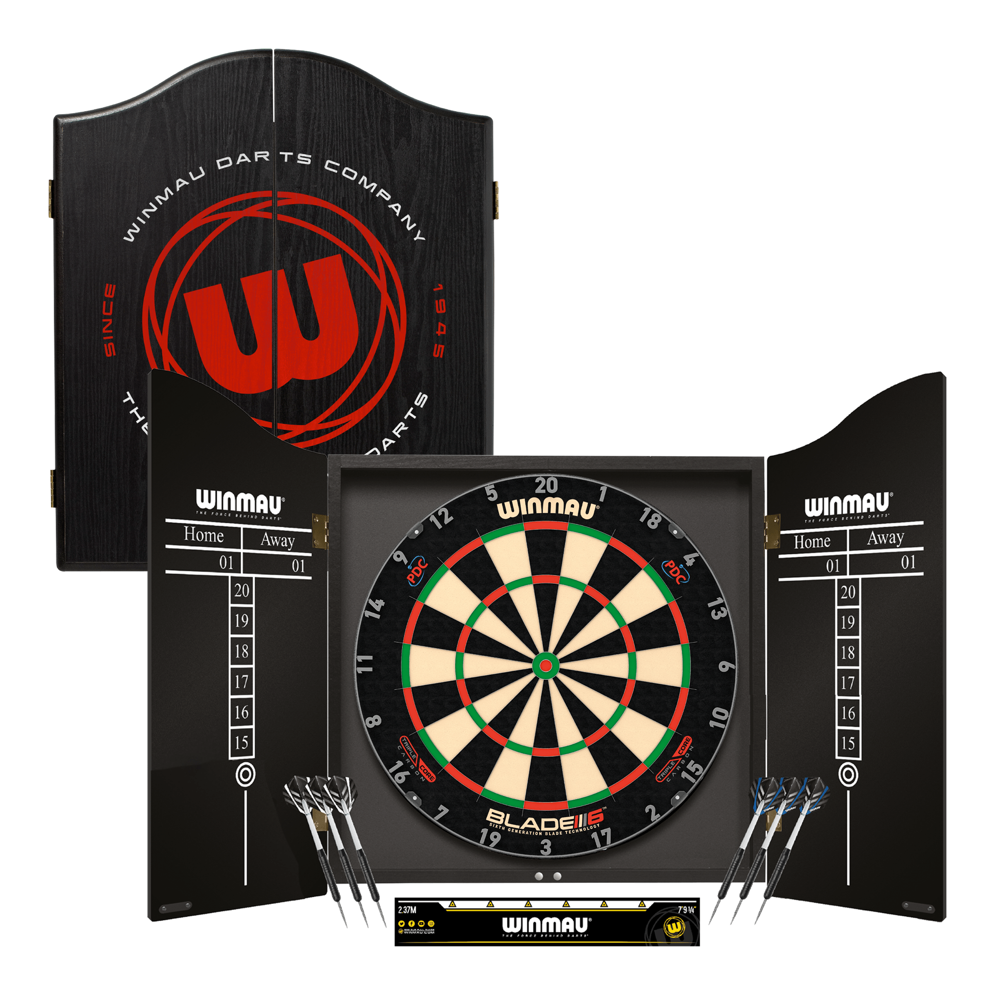 Winmau Blade 6 Professional Darts Set - Complete Darts Set Blade 6 Triple Core / Logo Boards