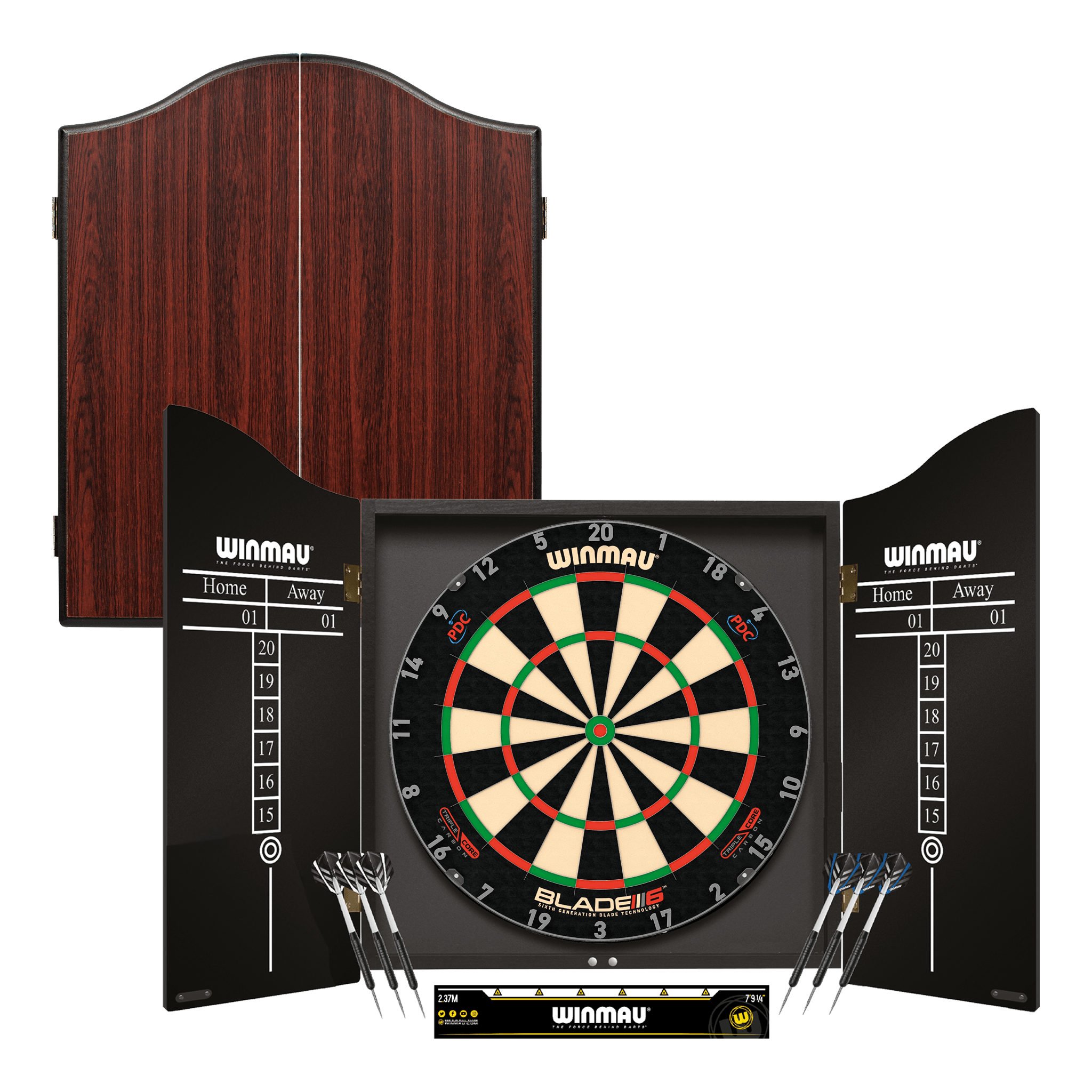 Winmau Blade 6 Professional Darts Set - Complete Darts Set Blade 6 Triple Core / Rosewood Boards