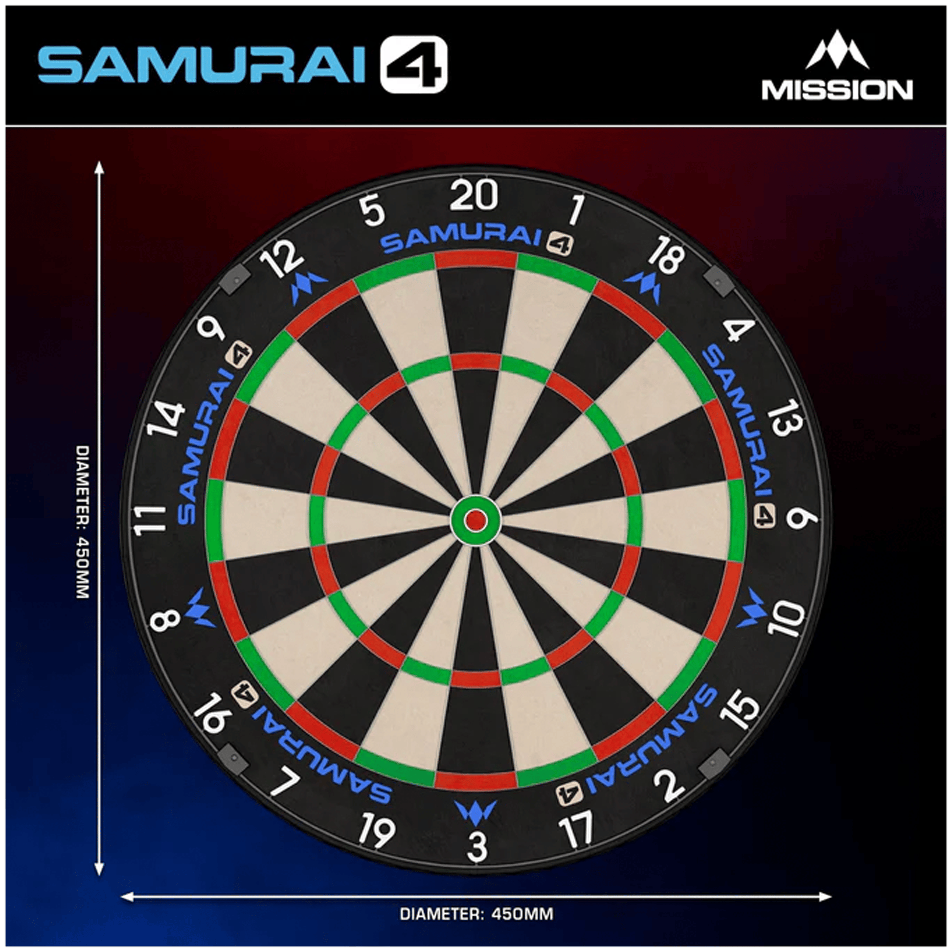 Darts Online Samurai 4 Dartboard & Surround Bundle product