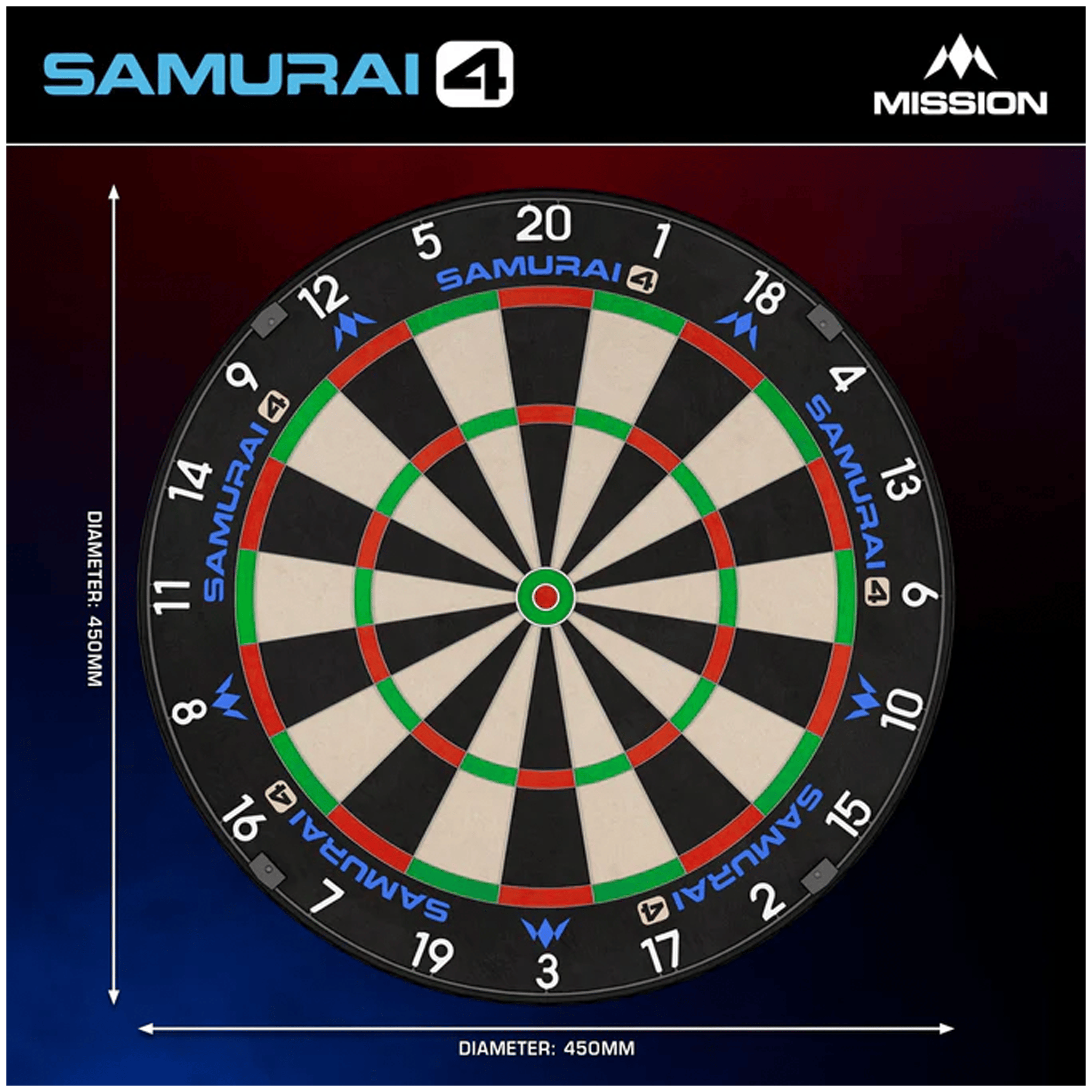 Darts Online Samurai 4 Dartboard & Surround Bundle product