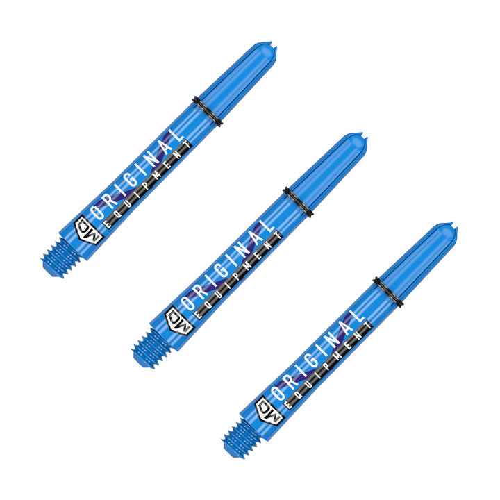 DW Clinch Multi Pack - Nylon Dart Shafts (3 Sets) Intermediate (41mm) / Blue Flights & Shafts