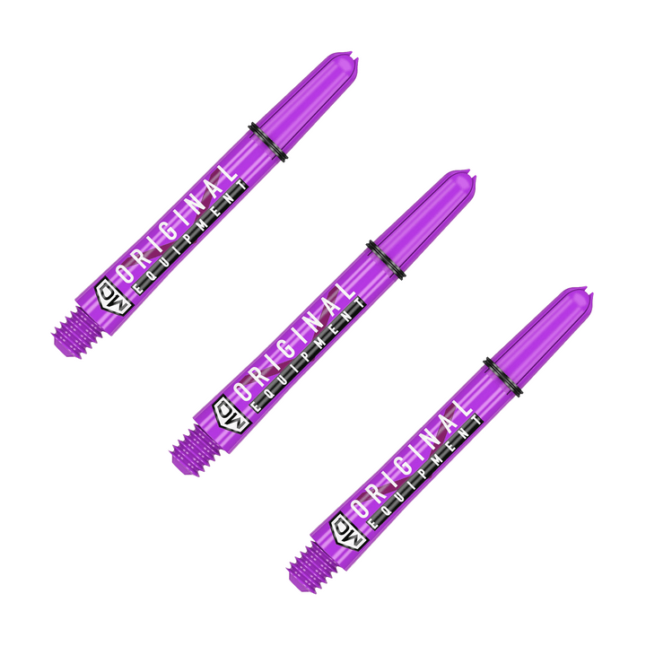 DW Clinch Multi Pack - Nylon Dart Shafts (3 Sets) Intermediate (41mm) / Purple Flights & Shafts