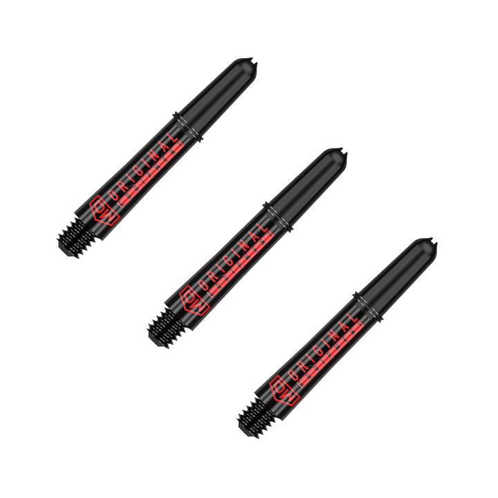 DW Clinch Multi Pack - Nylon Dart Shafts (3 Sets) Short (34mm) / Black Flights & Shafts
