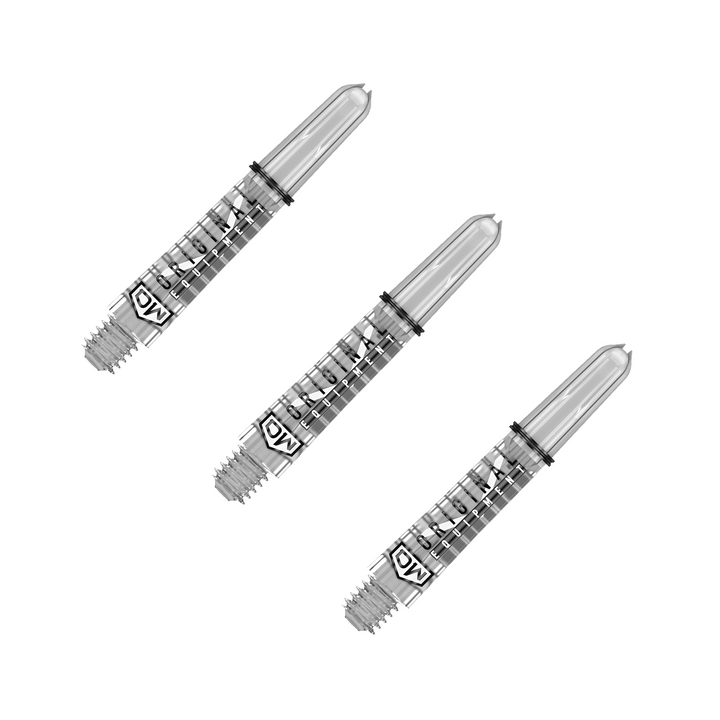 DW Clinch Multi Pack - Nylon Dart Shafts (3 Sets) Short (34mm) / Clear Flights & Shafts
