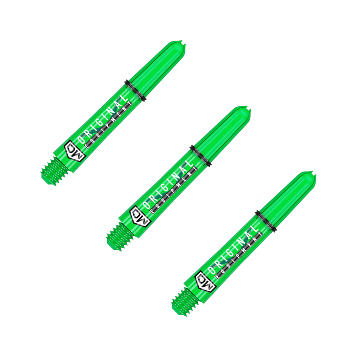 DW Clinch Multi Pack - Nylon Dart Shafts (3 Sets) Short (34mm) / Lime Flights & Shafts