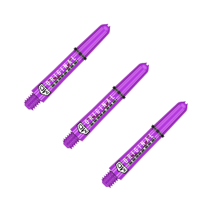 DW Clinch Multi Pack - Nylon Dart Shafts (3 Sets) Short (34mm) / Purple Flights & Shafts
