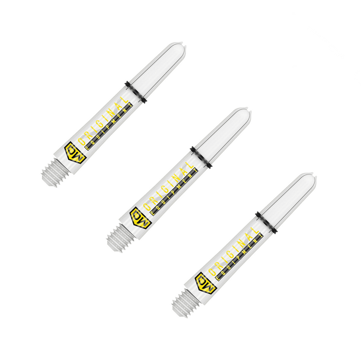 DW Clinch Multi Pack - Nylon Dart Shafts (3 Sets) Short (34mm) / White Flights & Shafts