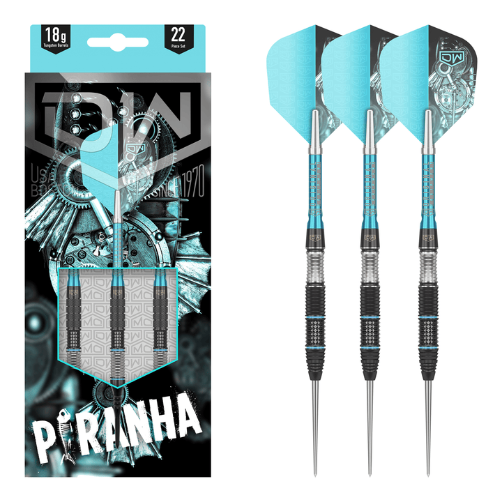 DW Piranha 02 - 90% Tungsten Steel Tip Darts 22 Grams Darts