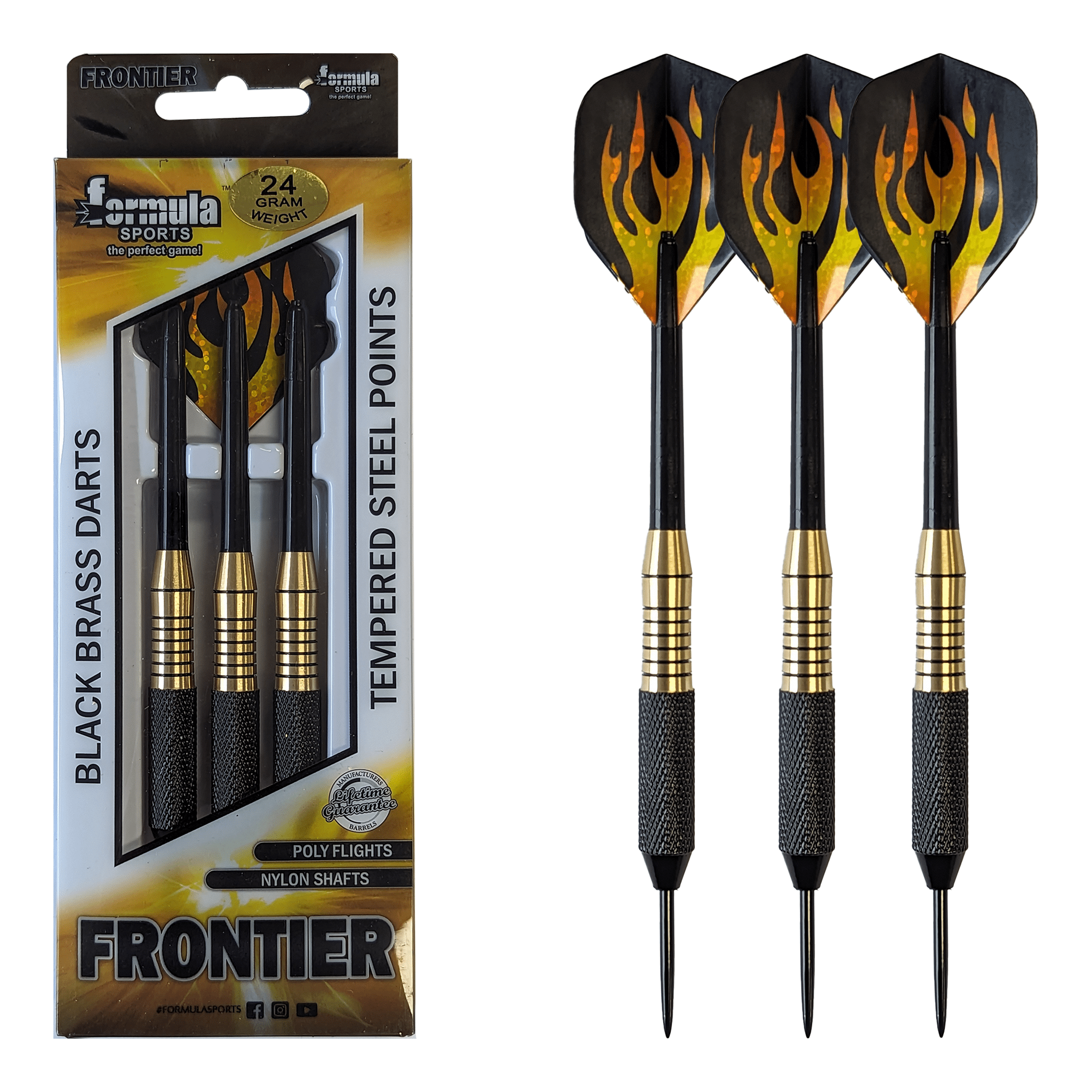 Formula Sports Frontier - Brass Barrel Steel Tip Darts 24 Grams Darts