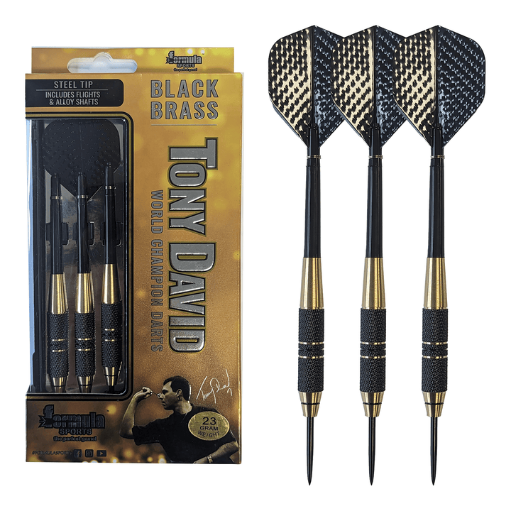 Buy Tony David - Black Brass Barrel Steel Tip Darts from Darts Online Buy Tony David - Black Brass Barrel Steel Tip Darts from Darts Online