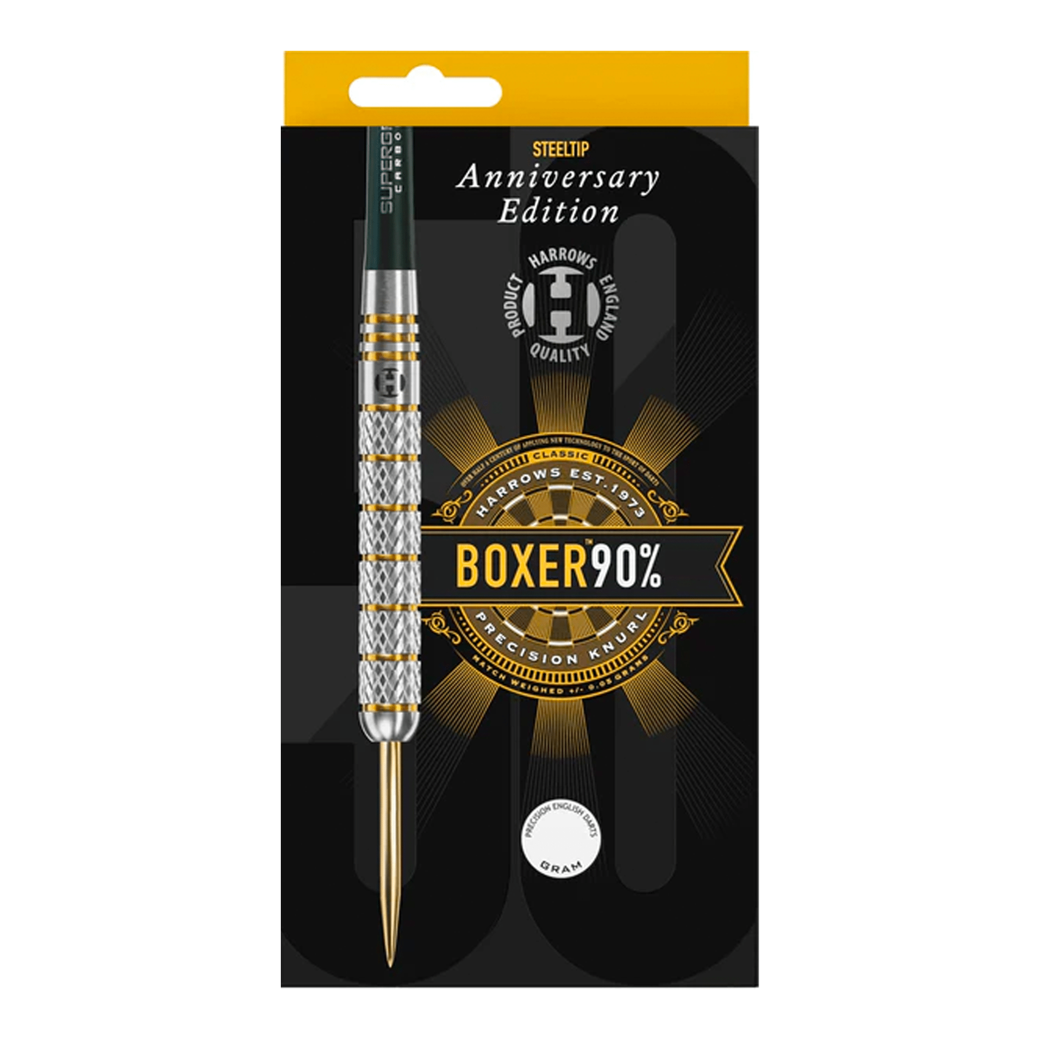 Harrows Boxer Parallel Gold Titanium Anniversary Edition - 90% Tungsten  Steel Tip Darts Darts