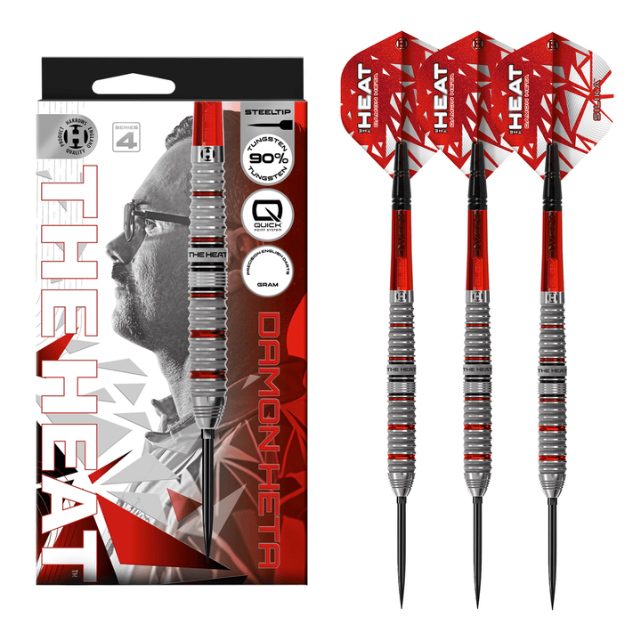 Harrows Damon Heta Series 4 Quick Point - 90% Tungsten Steel Tip Darts 21 Grams Darts