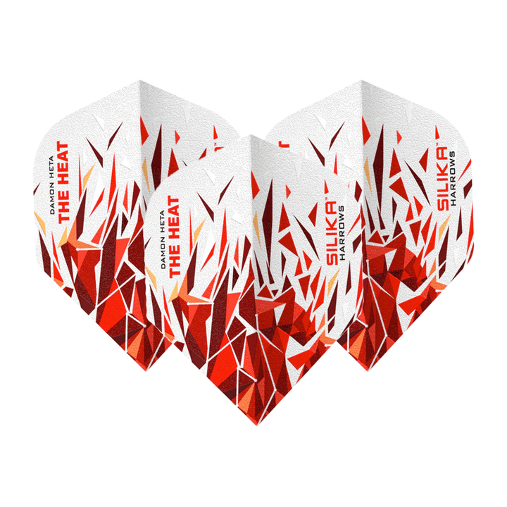 Harrows Damon Heta - Silika Dart Flights Standard / Red & White Flights