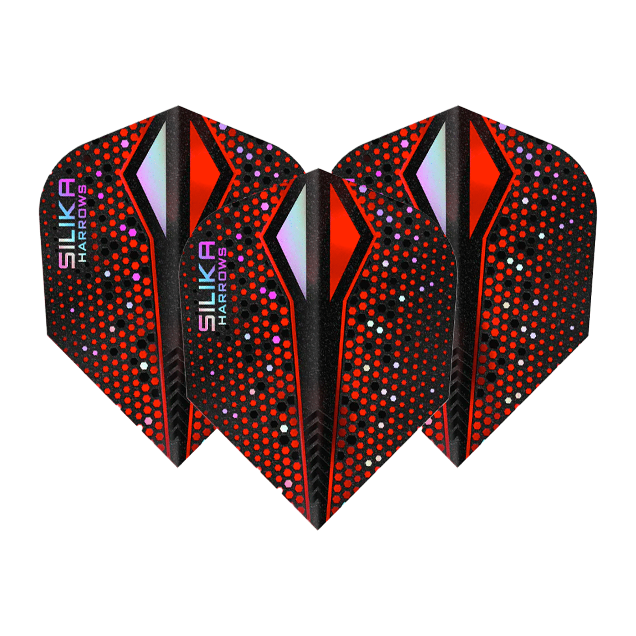 Harrows Silika Colourshift X - Dart Flights No. 6 / Red Flights