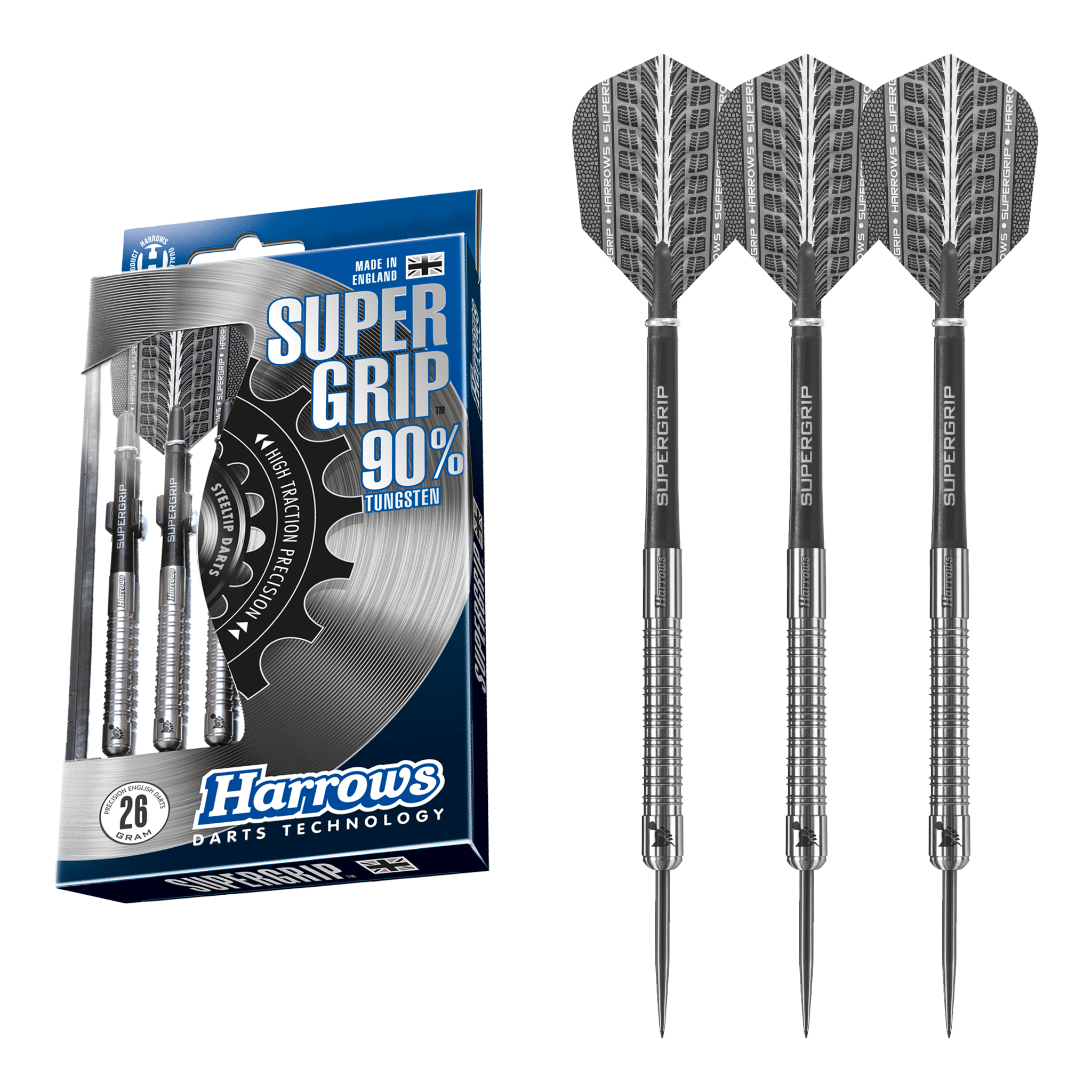 Buy Harrows Supergrip 90% Tungsten Steel Tip Darts from Darts Online