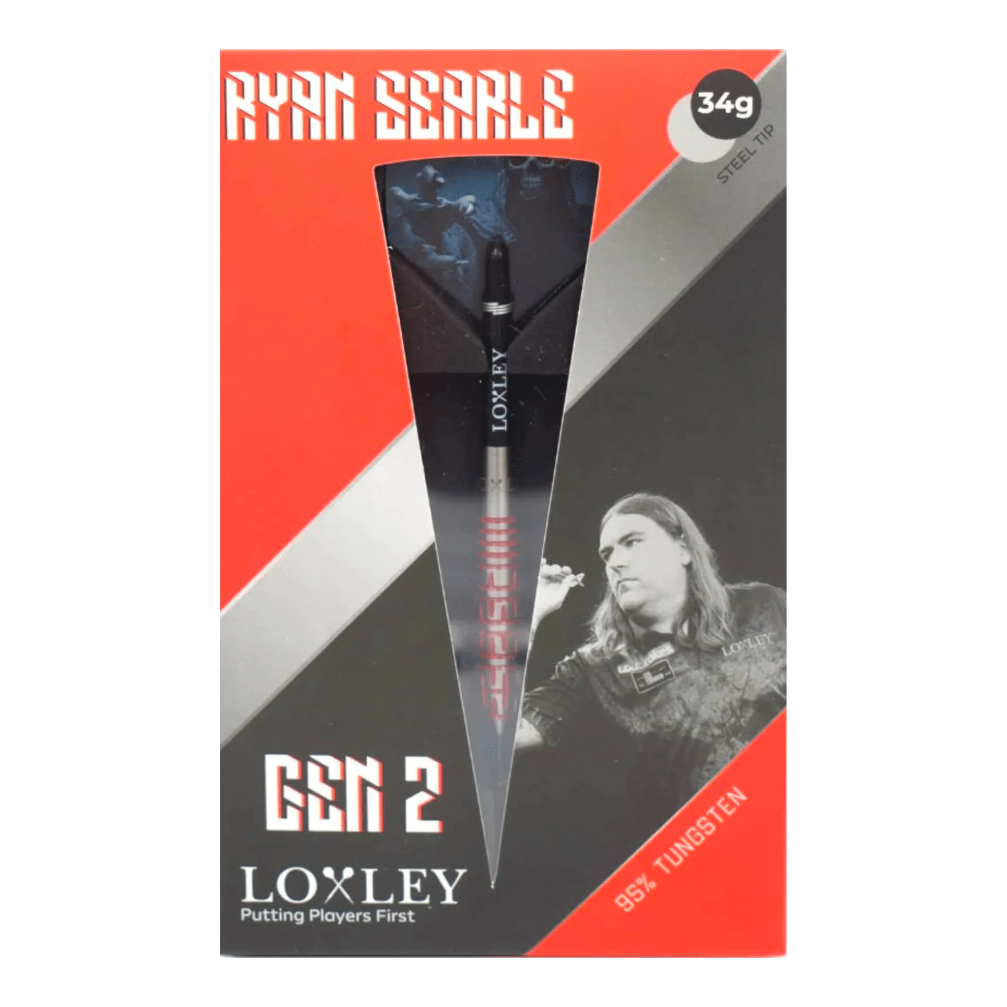Loxley Ryan Searle G2 - 95% Tungsten Steel Tip Darts 34 Grams Darts