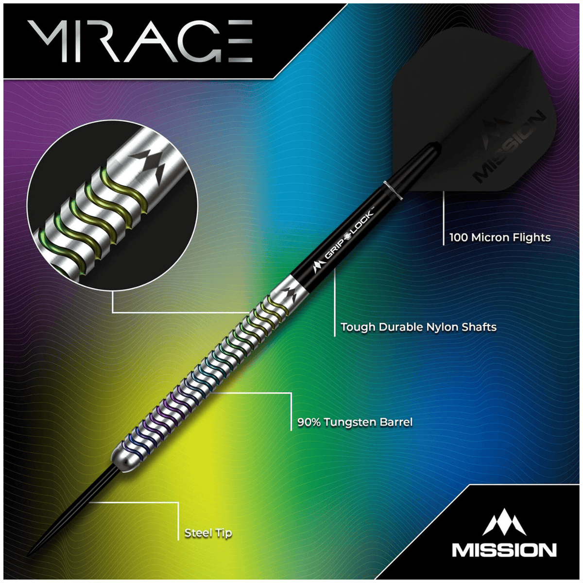 Mission Mirage - 90% Tungsten Steel Tip Darts Darts