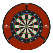 Mission Samurai 4 Dartboard, Surround & Light Bundle Red / Torus 270 Boards