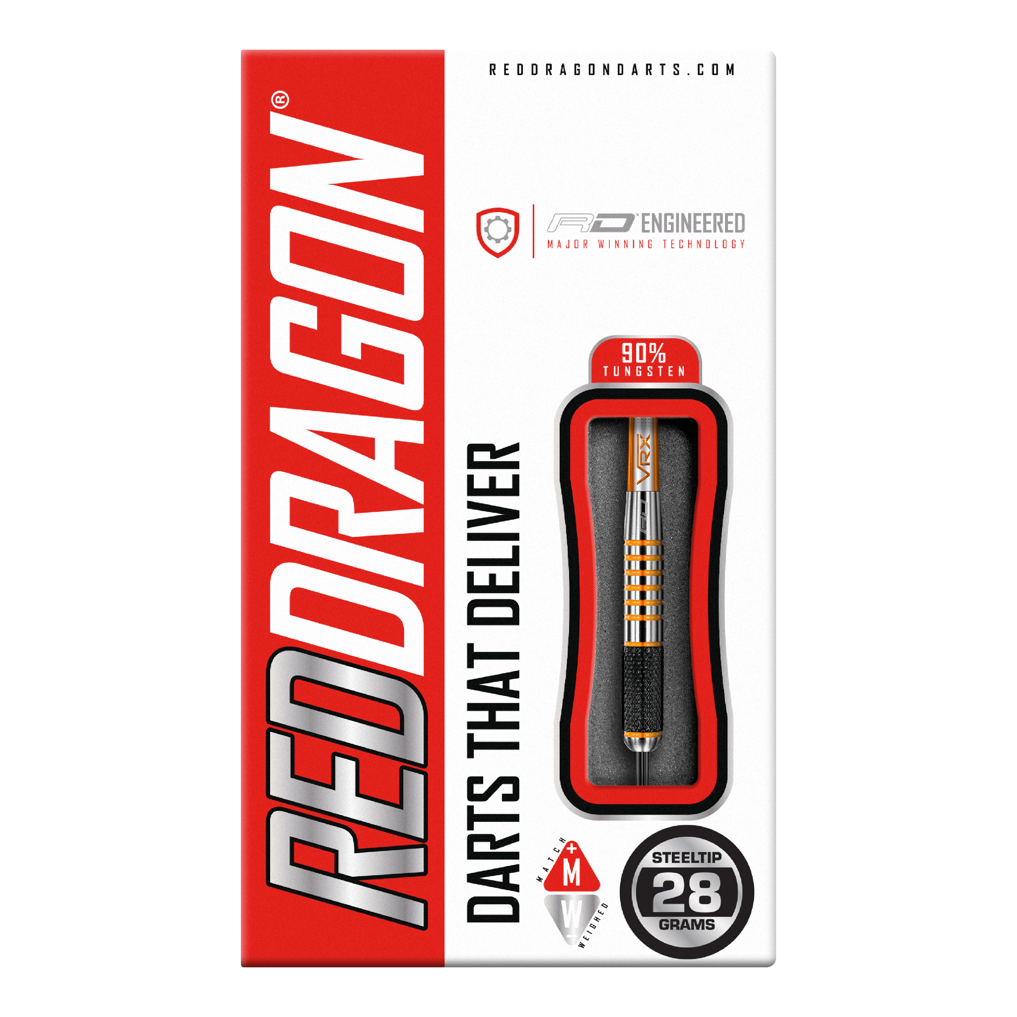 Red Dragon Amberjack 9 - 90% Tungsten Steel Tip Darts 28 Grams Darts