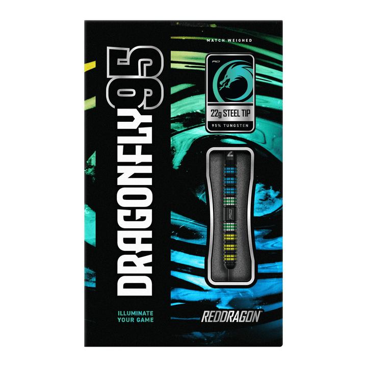 Red Dragon Dragonfly 95 Black Parallel - 95% Tungsten Steel Tip Darts Darts