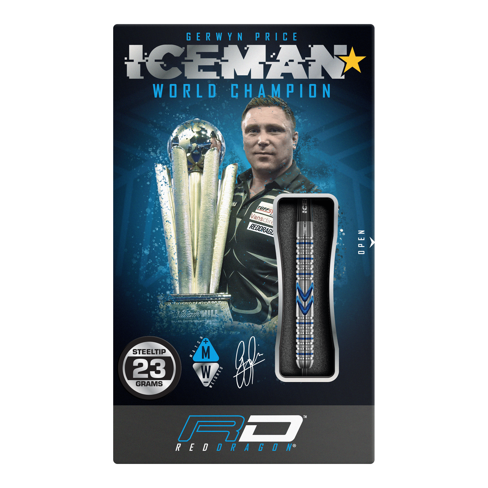 Red Dragon Gerwyn Price Midnight Edition - 90% Tungsten Steel Tip Darts Darts