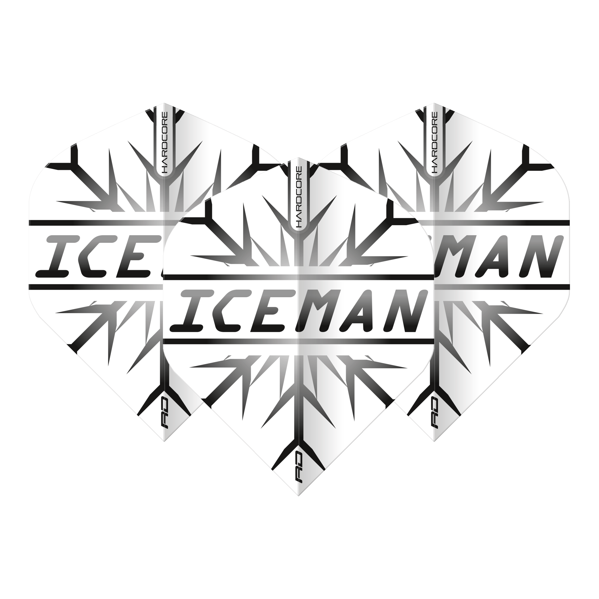 Red Dragon Gerwyn Price Snowflake - Hardcore Dart Flights Standard / Grey Flights