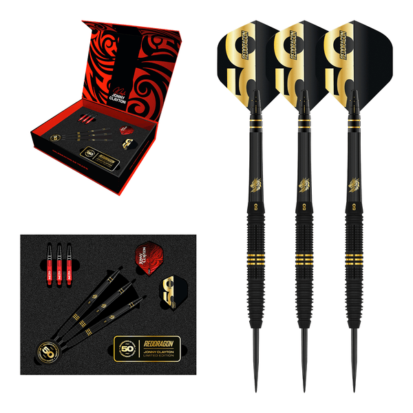 Red Dragon Jonny Clayton 50 Year Player Limited Edition - 90% Tungsten Steel Tip Darts 22 Grams Darts