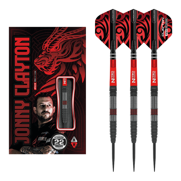 Red Dragon Jonny Clayton Hiraeth - 90% Tungsten Steel Tip Darts 22 Grams Darts