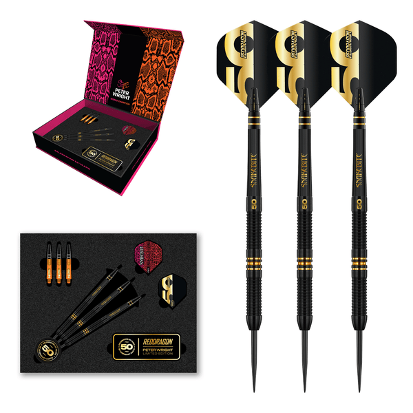 Red Dragon Peter Wright 50 Year Player Limited Edition - 90% Tungsten Steel Tip Darts 21 Grams Darts
