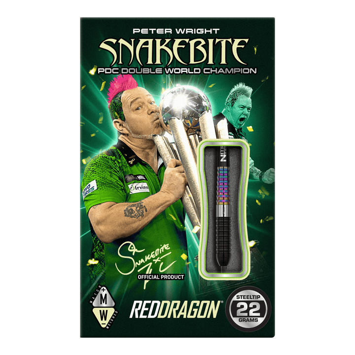 Red Dragon Peter Wright Corra - 90% Tungsten Steel Tip Darts Darts