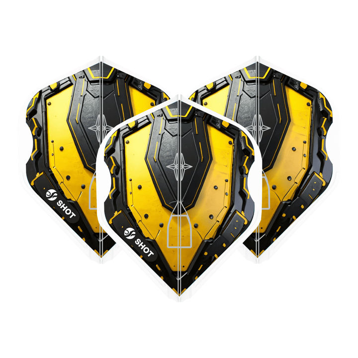 Shot AI Mecha - Moulded Dart Flights L-Style / Yellow Flights