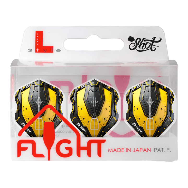 Shot AI Mecha - Moulded Dart Flights L-Style / Yellow Flights
