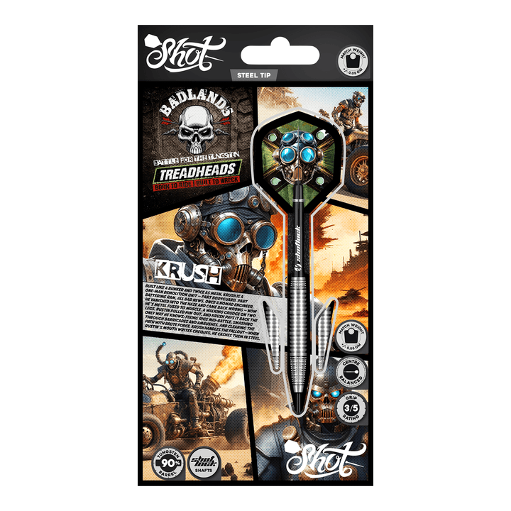 Shot Badlands Krush - 90% Tungsten Steel Tip Darts Darts
