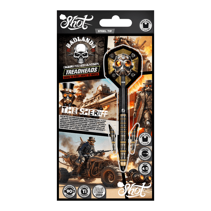 Shot Badlands The Sheriff - 90% Tungsten Steel Tip Darts Darts