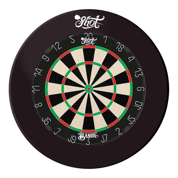 Shot Bandit Dartboard & One Piece Surround Bundle Bandit / Black Boards