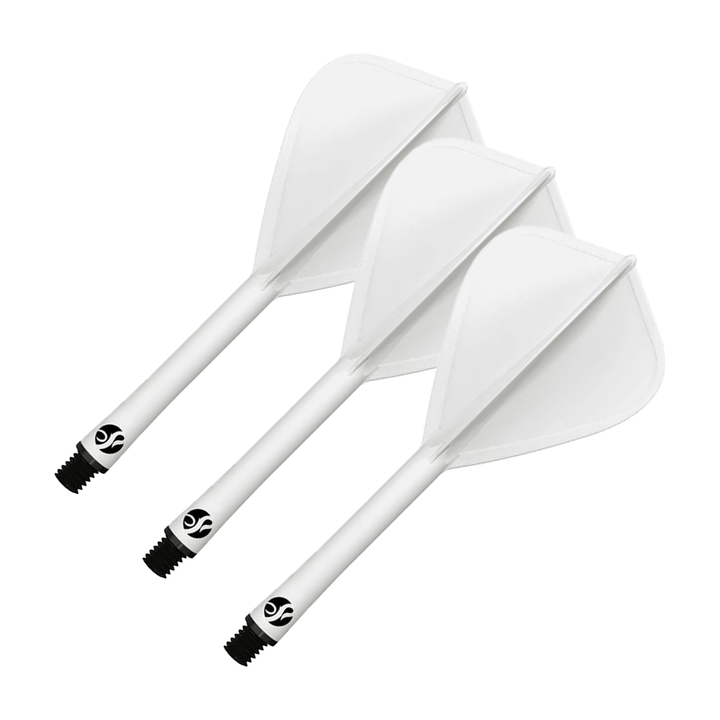 Shot Flight Deck - All In One Flight & Shaft Kite / Intermediate (25.2mm) / White Flights & Shafts