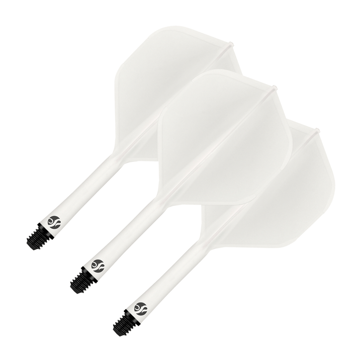 Shot Flight Deck - All In One Moulded Dart Shafts Standard / Short (19.2mm) / White Shafts