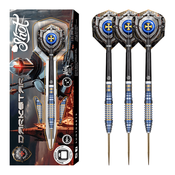 Shot Future Knights Darkstar - 90% Tungsten Steel Tip Darts 23 Grams Darts