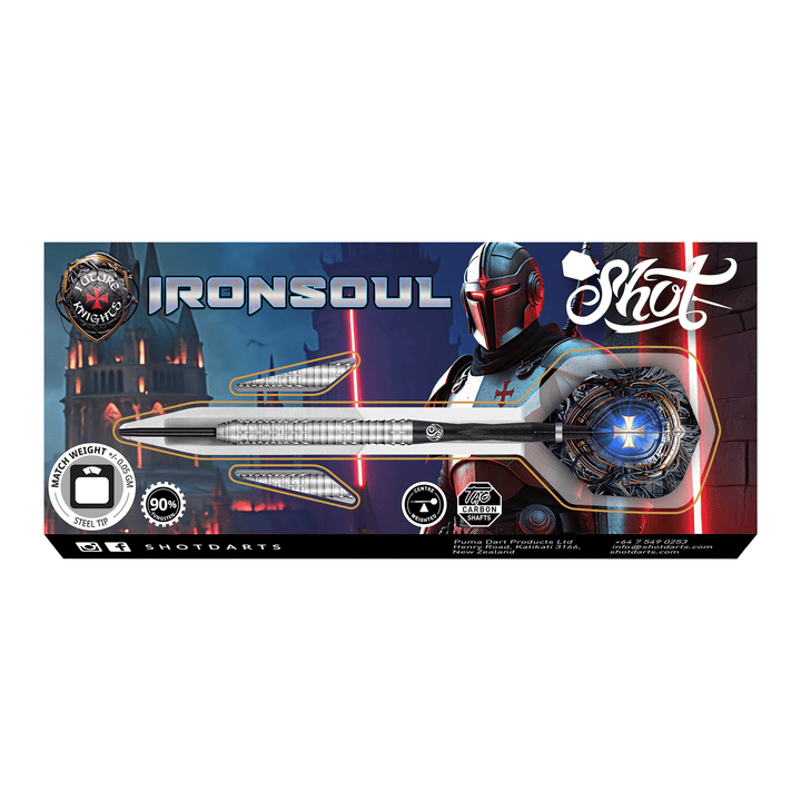 Shot Future Knights Ironsoul - 90% Tungsten Steel Tip Darts Darts