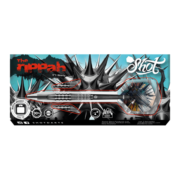 Shot Gnarly Rippah - 90% Tungsten Steel Tip Darts Darts