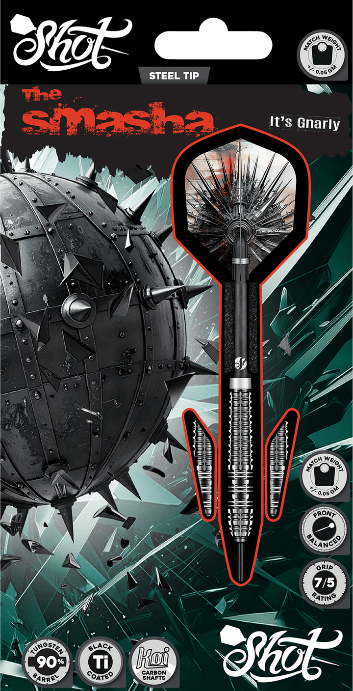 Shot Gnarly Smasha - 90% Tungsten Steel Tip Darts Darts