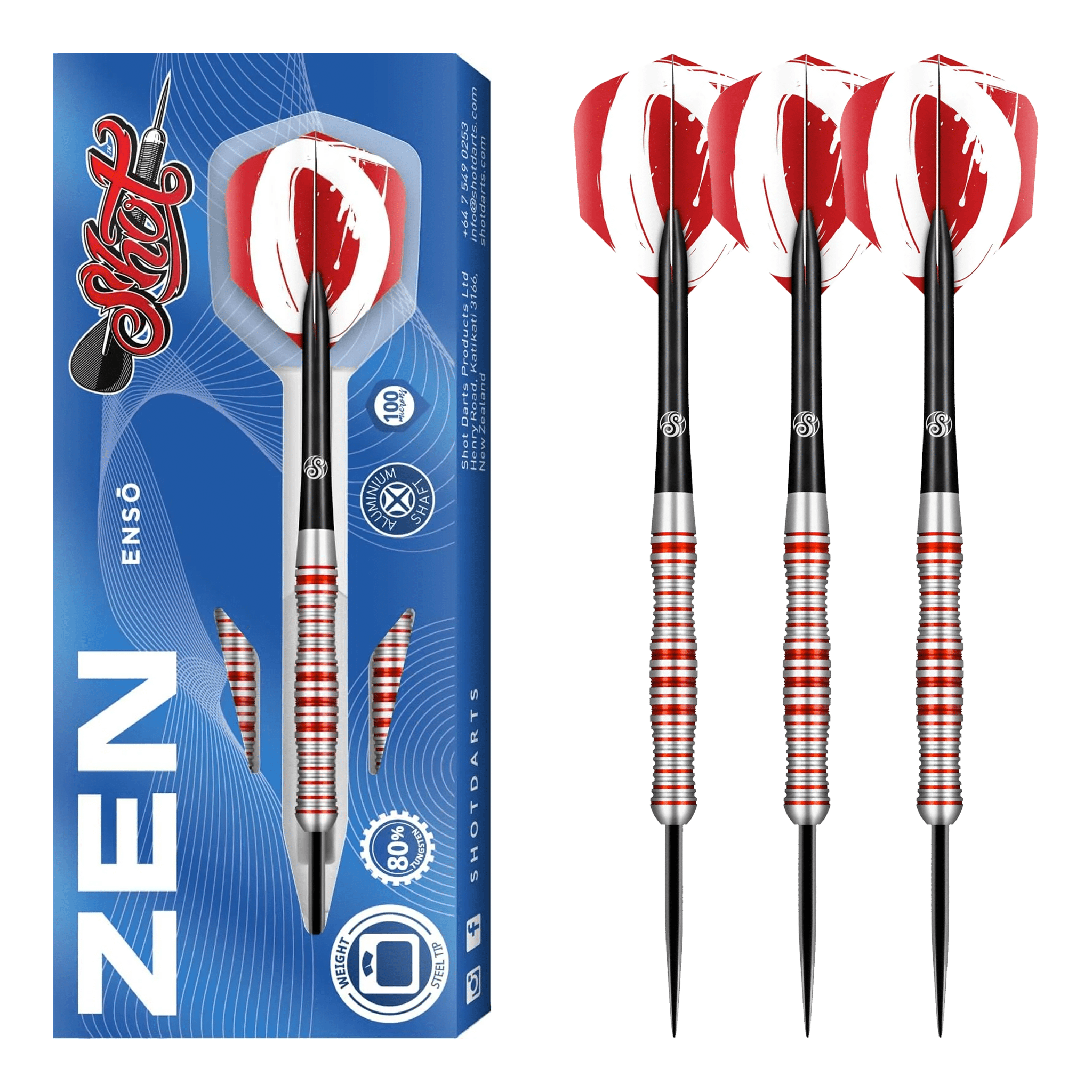 Shot Zen Enzo - 80% Tungsten Steel Tip Darts Darts