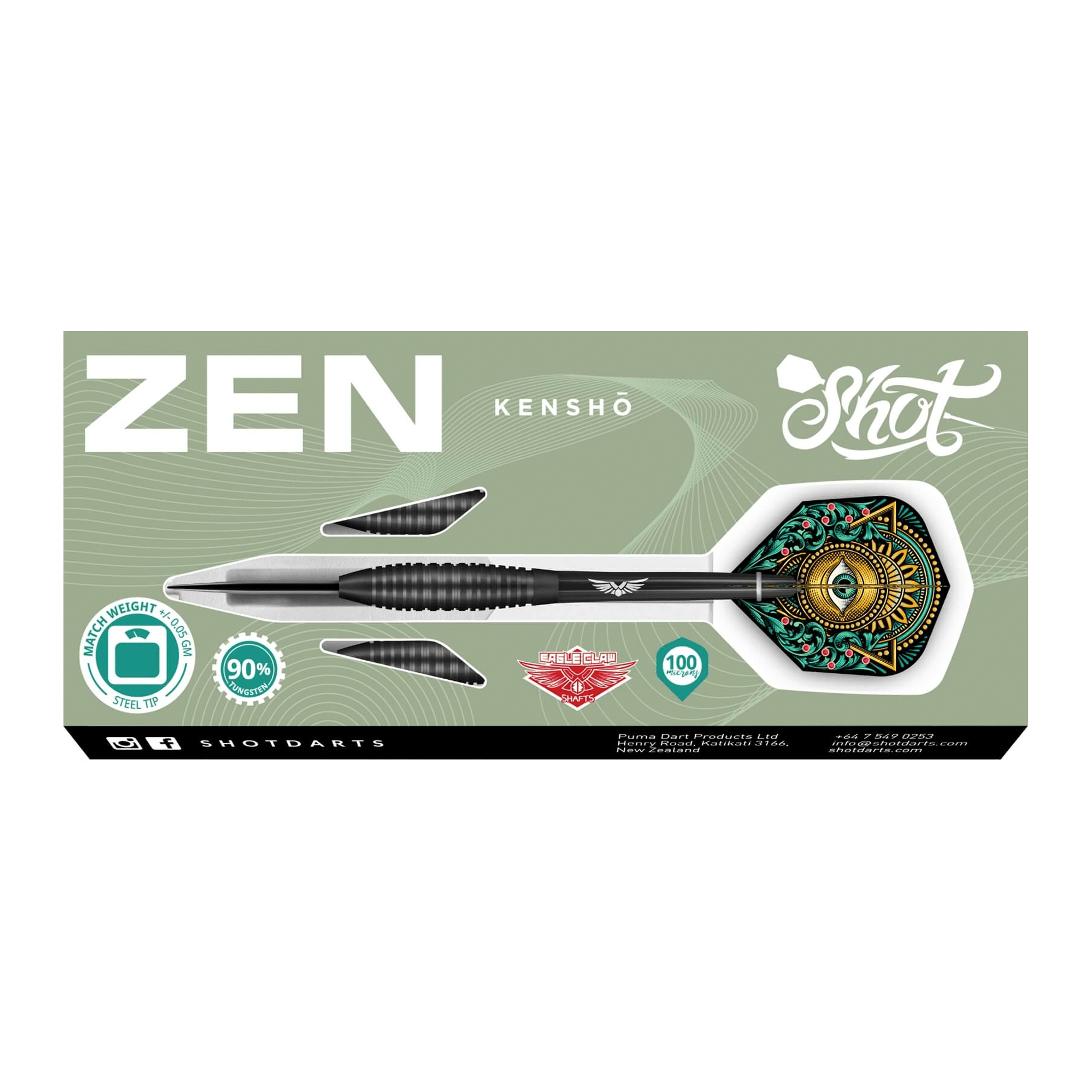 Shot Zen Kensho - 90% Tungsten Steel Tip Darts Darts