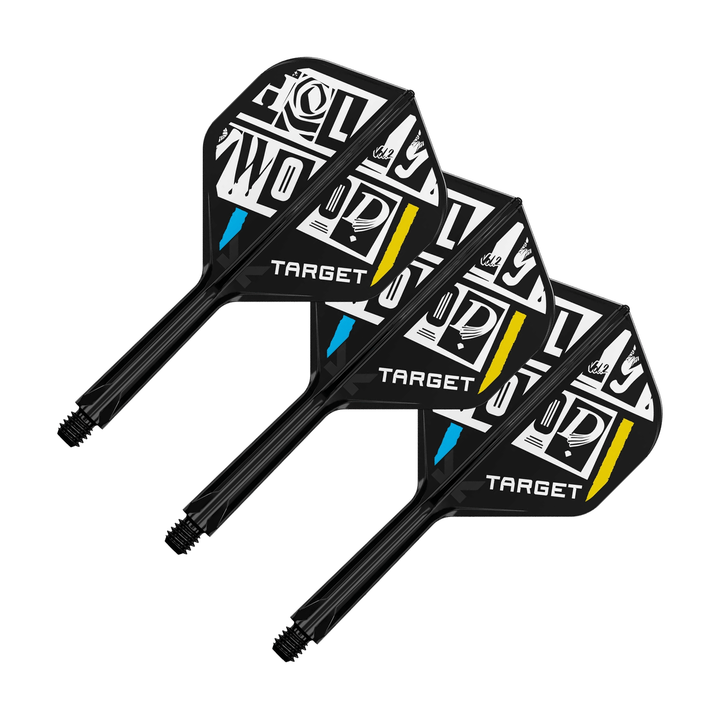 Target Chris Dobey K-Flex - All In One Flight & Shaft No. 2 / Intermediate (26mm) / Black Flights & Shafts