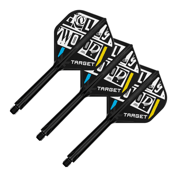 Target Chris Dobey K-Flex - All In One Flight & Shaft No. 2 / Medium (33mm) / Black Flights & Shafts