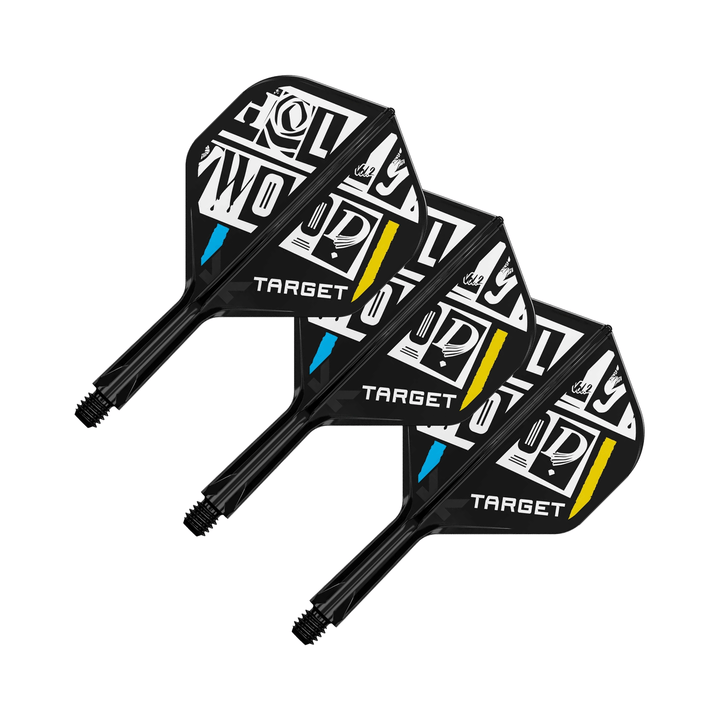 Target Chris Dobey K-Flex - All In One Flight & Shaft No. 2 / Short (19mm) / Black Flights & Shafts